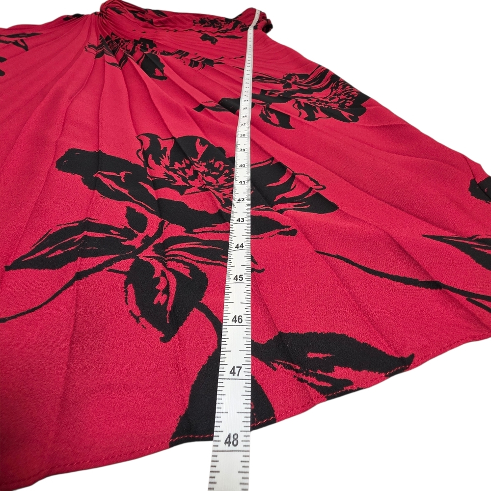 Nicole Miller Red Riding Hood One Shoulder Pleated Dress – Size 16 - Picture 17 of 17